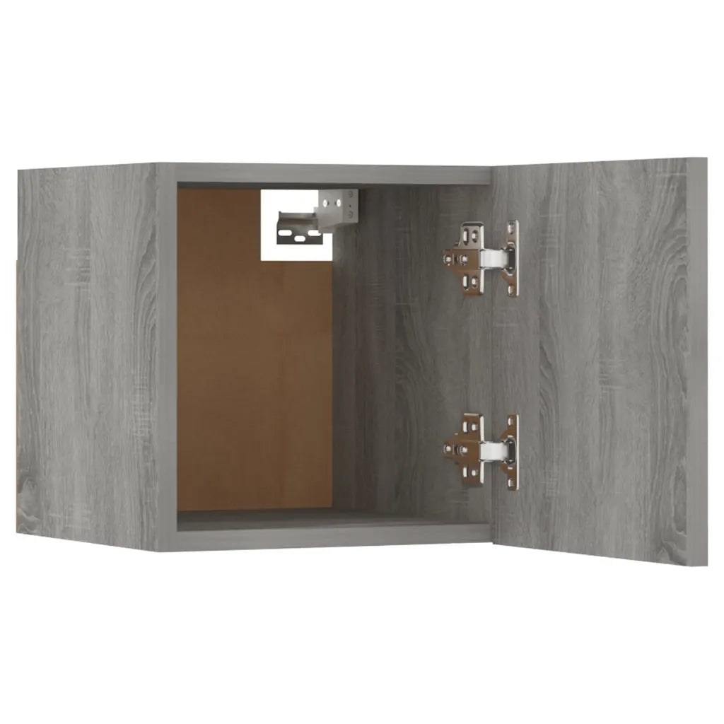 Set di Mobili TV a Parete Grigio Sonoma in Legno Multistrato 3120303