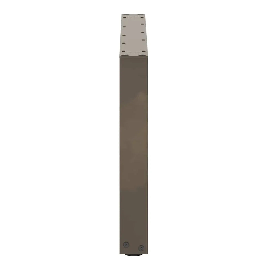 Set di 2 gambe regolabili per tavolino da caffè a forma di U 60 x 43 cm stile estetico moderno acciaio naturale 02_0057403