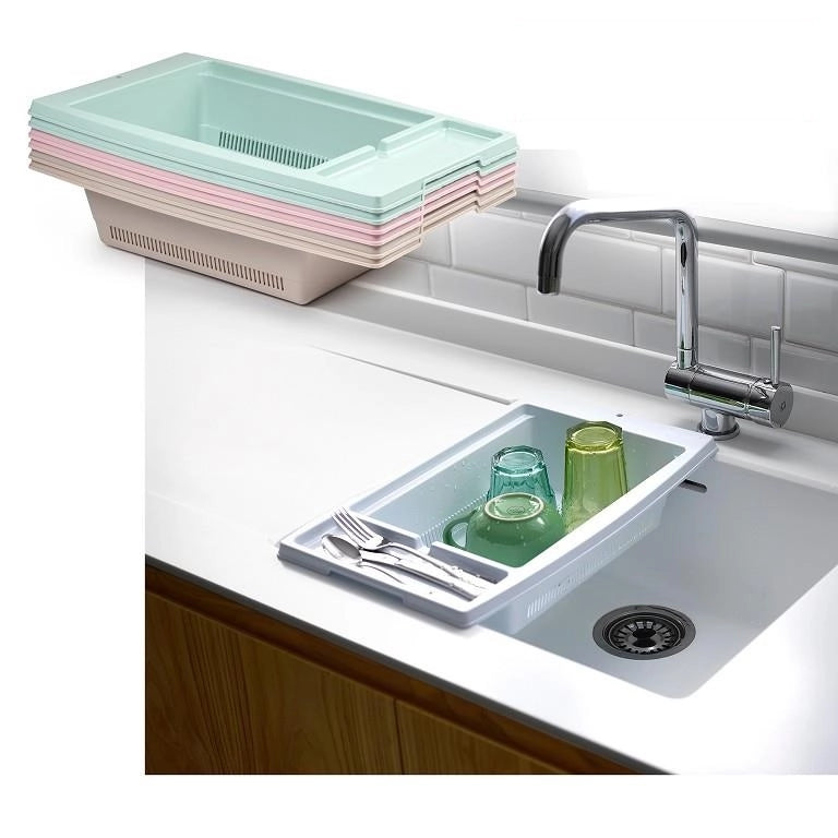 Cestino Multiuso per Lavello da Cucina 27 x 43 x 10 cm Vari Colori