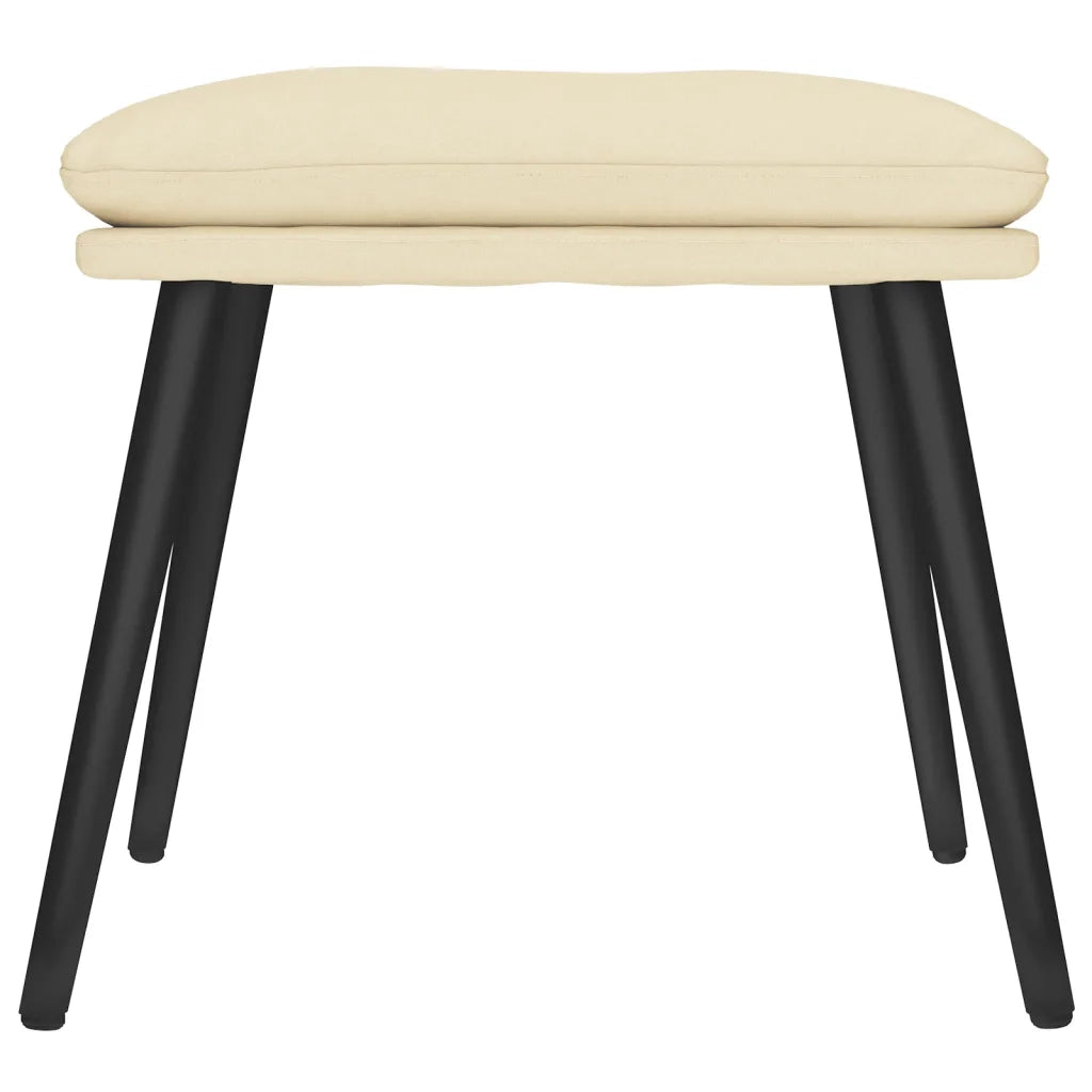 Poggiapiedi Crema 45x29,5x35 cm in Tessuto 341495