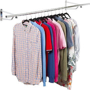 Rail di Organizzazione per Abbigliamento a Sostegno a Parete - 1 pezzo - Cromo - 1,83m