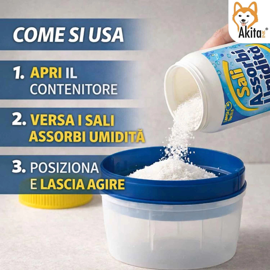 Akitaink 4 Sali Assorbiumidita 750g Antimuffa