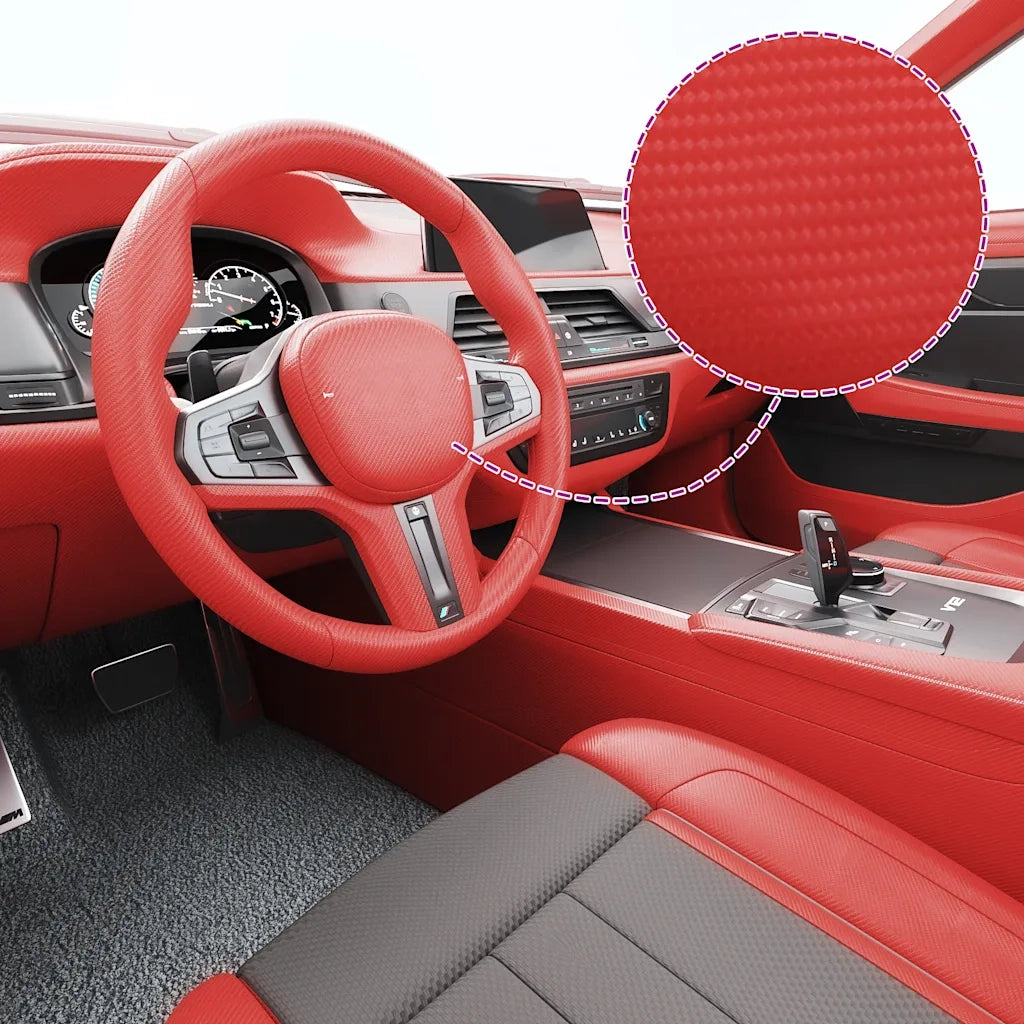 Pellicole per Auto 2 pz 4D Rosse 100x150 cm CFW7262034