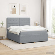 Letto box spring con materasso Grigio Chiaro 160 x 200 cm 3454431