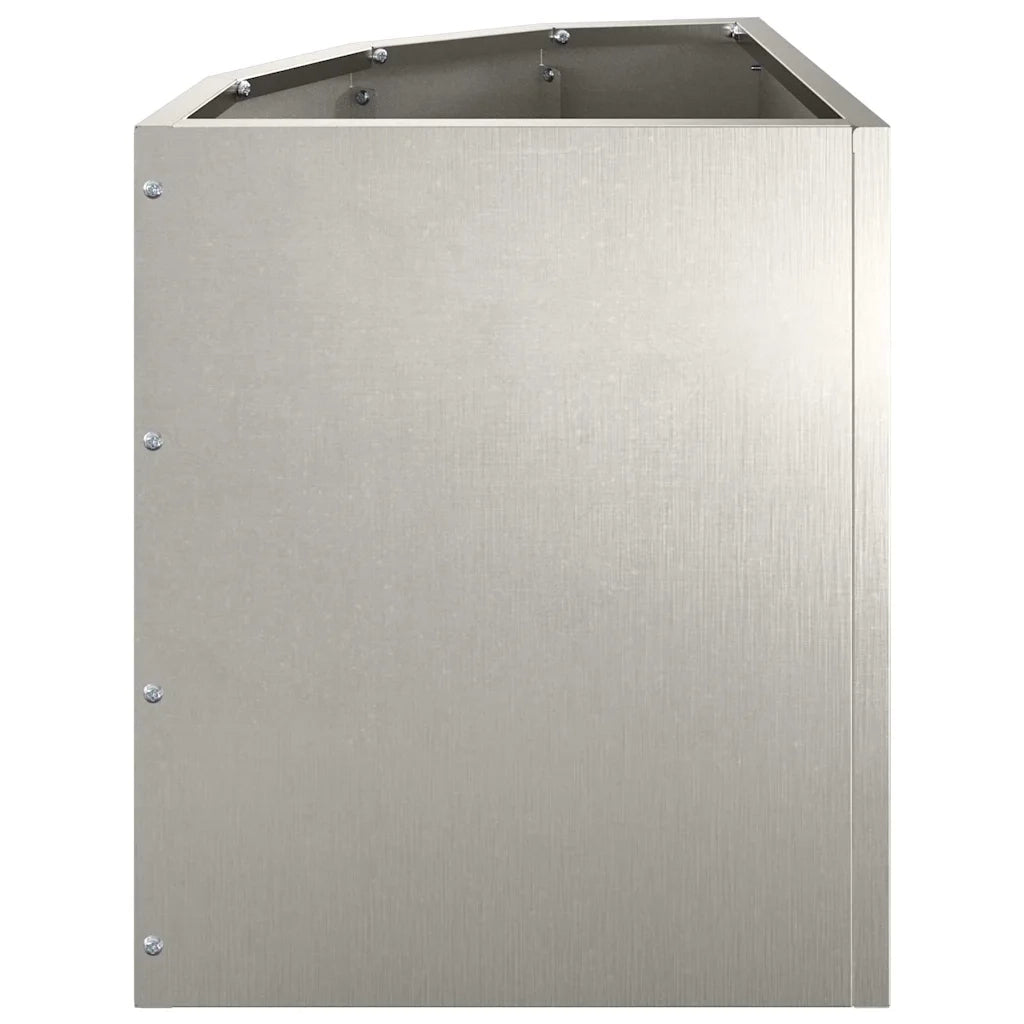Fioriere | Cassetta per fiori | Vaso d'angolo Argento 30 x 30 x 35 cm Acciaio inossidabile