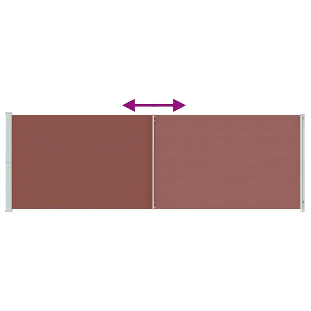 Tenda da Sole Laterale Retrattile per Patio-Tenda parasole per balcone 200x600 cm Marrone