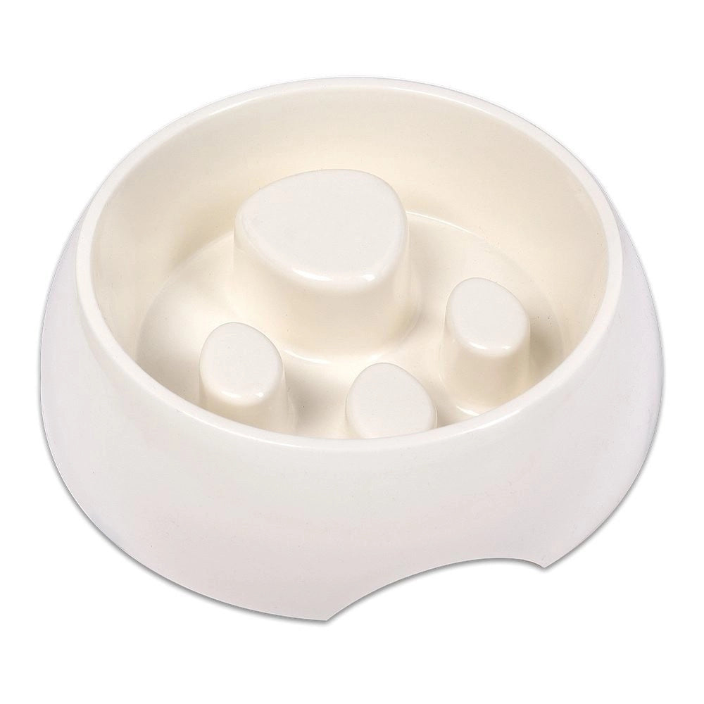 Trade Shop - Ciotola Per Cani Alimentazione Lenta 1000ml In Plastica Per Mangiare Lentamente -