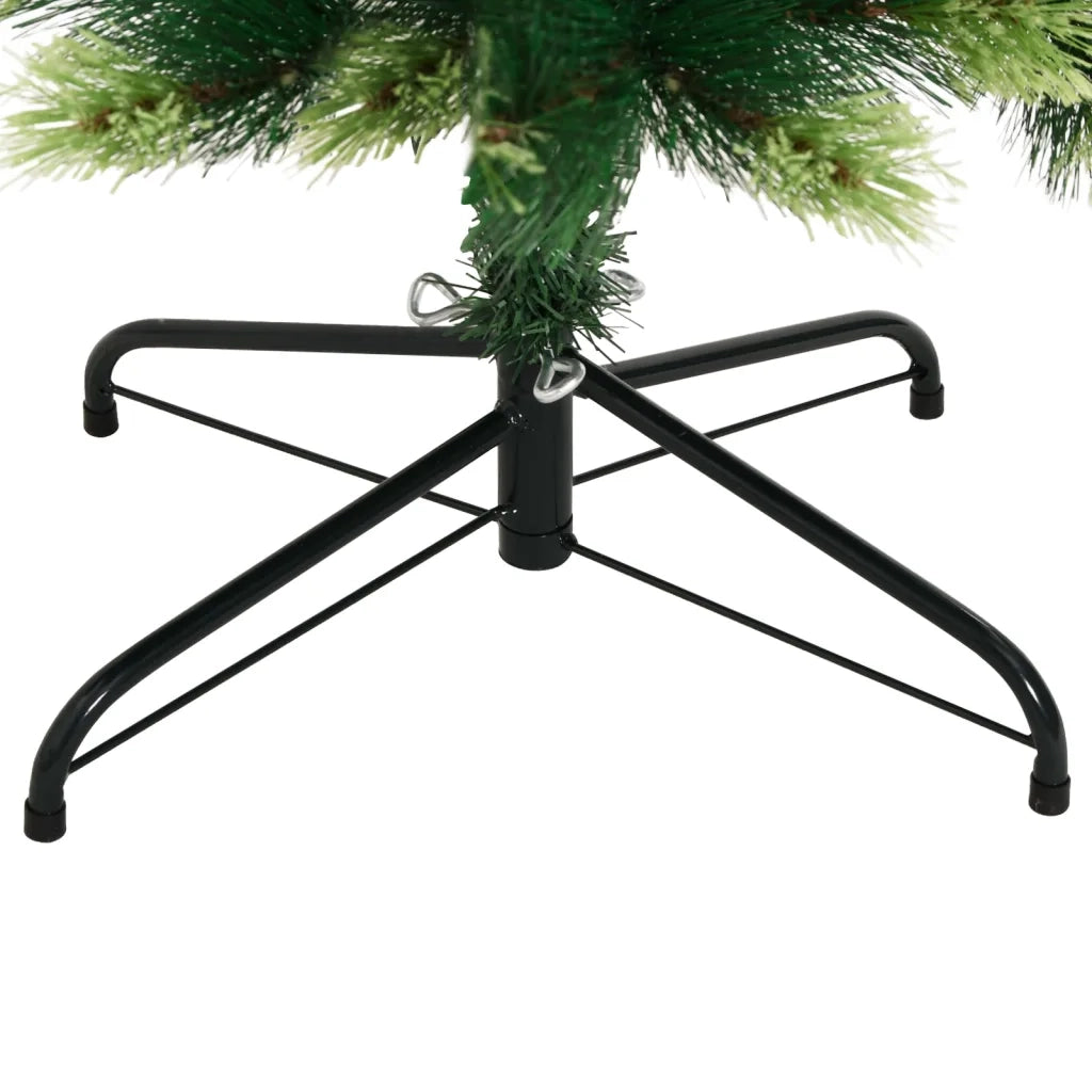 Albero di Natale Artificiale Incernierato-Albero Natalizio con Base 240 cm 321603