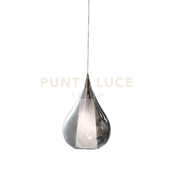 SOSPESI-E27M F Sospensione vetro 1 luce color fumè attacco E27 diam.20cm senza base