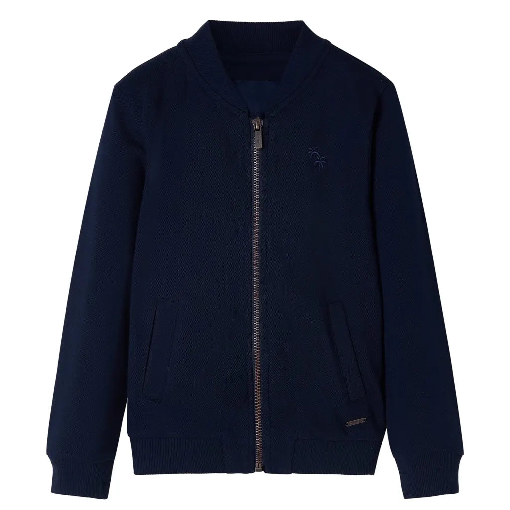 Felpa per Bambini con Cerniera Blu Marino 104cod mxl 109455