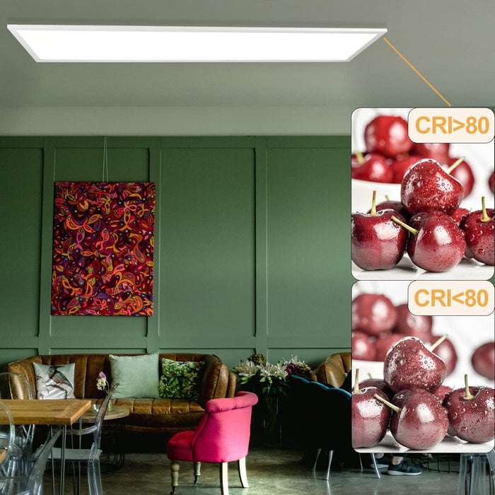 ZMH Lampada da soffitto LED di design da 120 cm con dimmer e telecomando per illuminazione interna