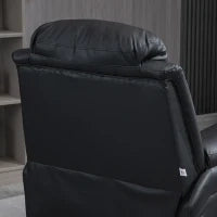 Poltrona Reclinabile Alzapersona Elettrica con Imbottitura Spessa e Telecomando, 96x93x105 cm, Nero