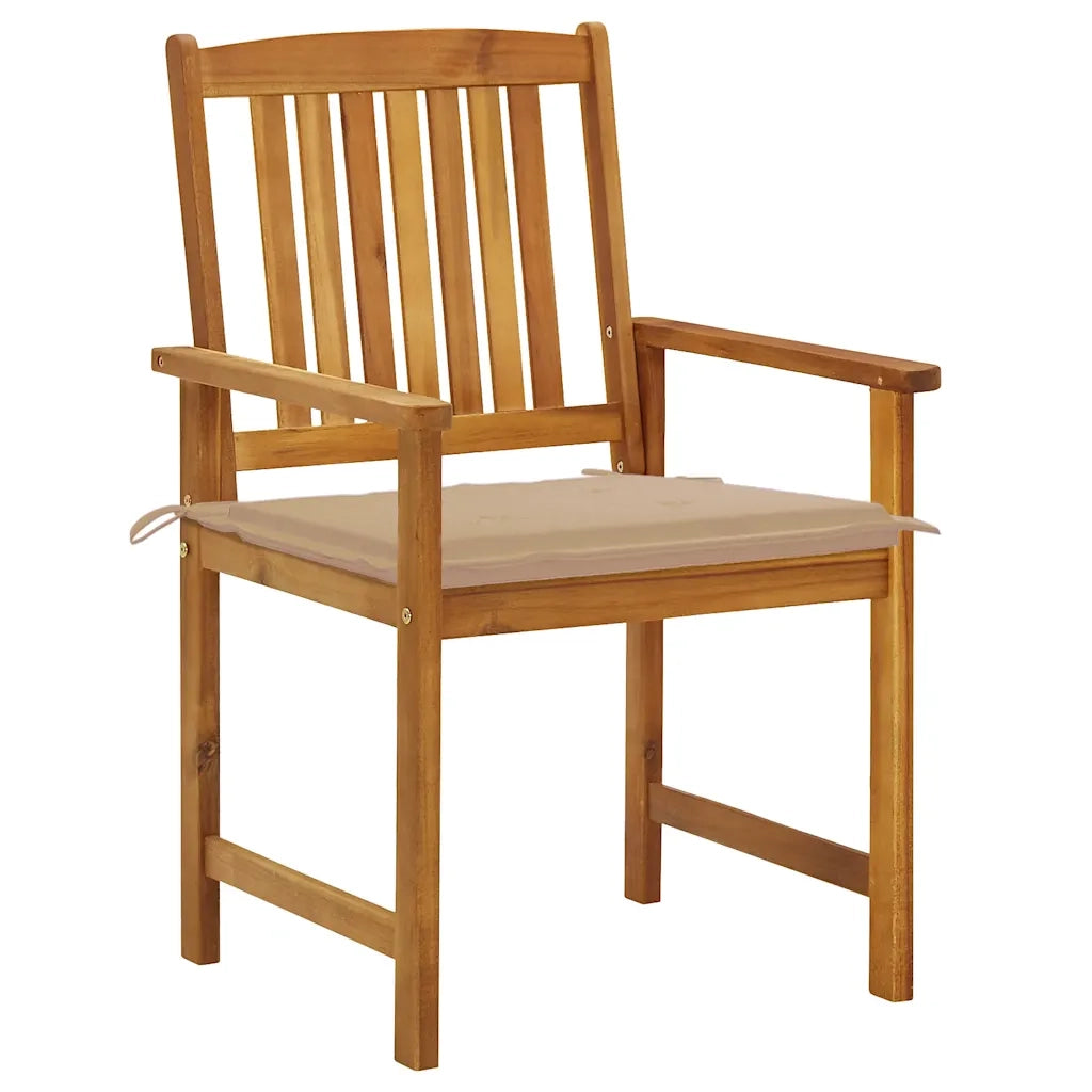 Sedie da Giardino con Cuscini 6 pz in Legno Massello di Acacia cod mxl 27244