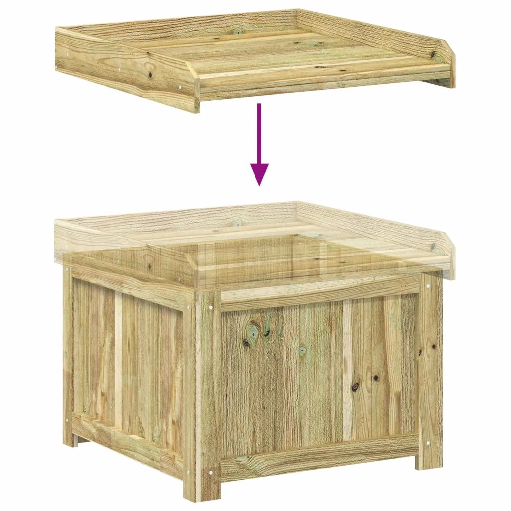 Cassa per cuscini da esterno Legno di Pino Impregnato 42042674