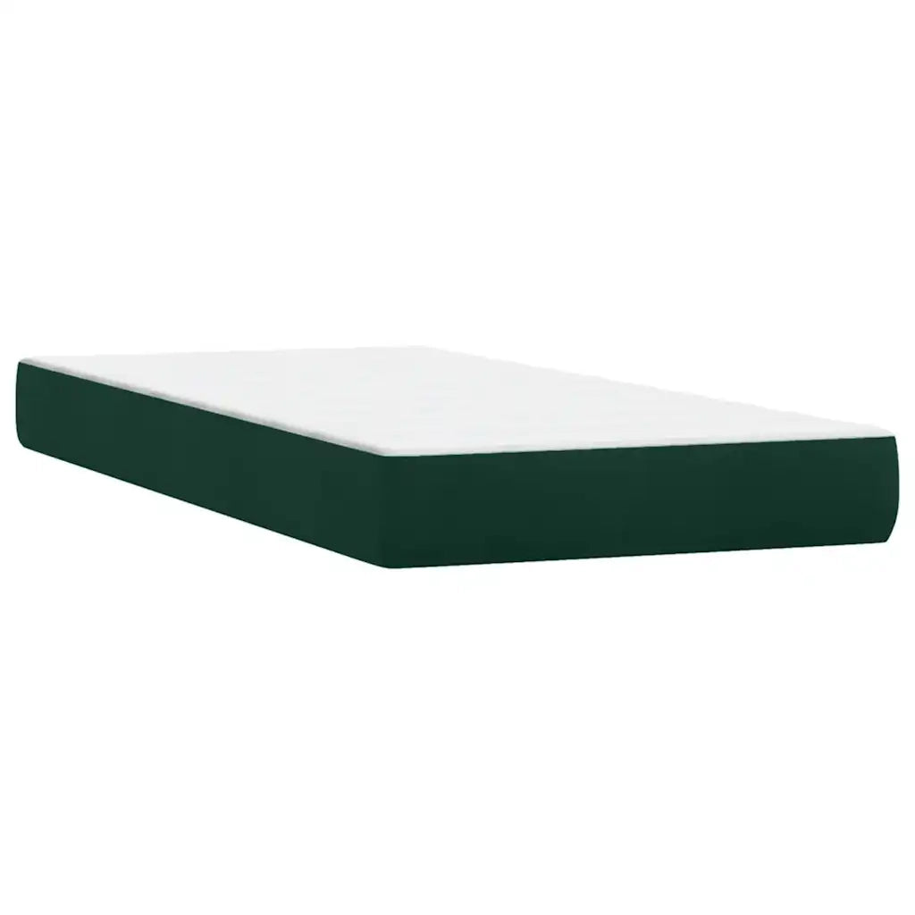 Giroletto a Molle con Materassi Verde Scuro 180x220 cm Velluto 3317664