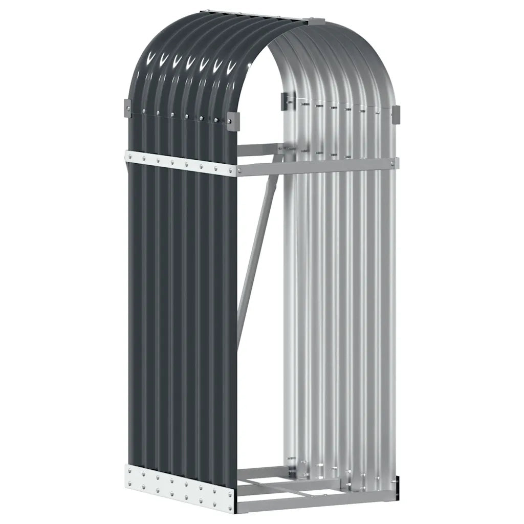 Portalegna Antracite 40x45x100 cm Acciaio Zincato 364557