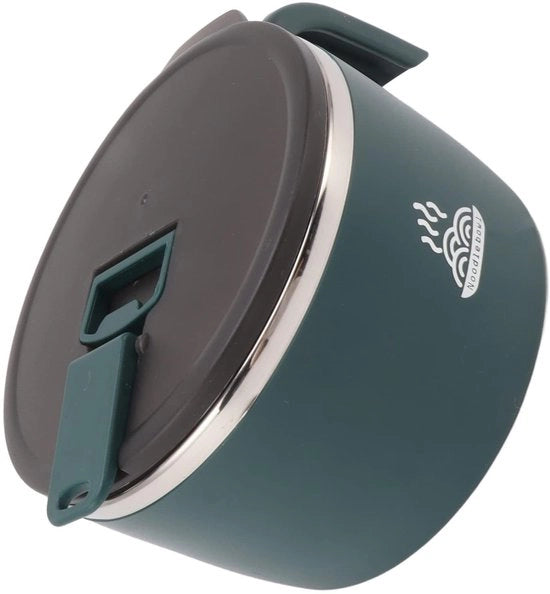 Bowl per Noodle RVS da 900ml con Coperchio - Multifunzionale e