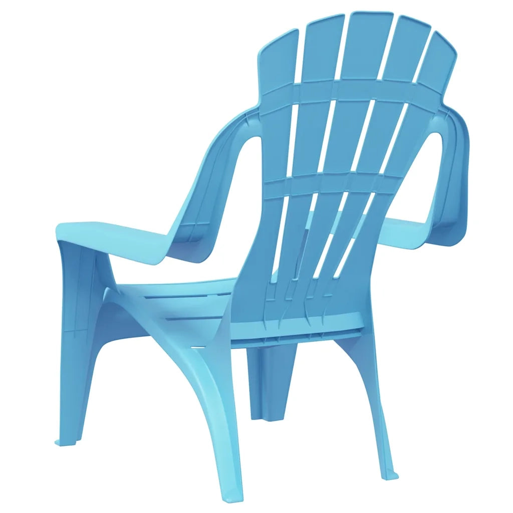 Sedie Giardino 2 pz | Sedie da Esterno Bambini Blu 37x34x44cm PP Aspetto in Legno