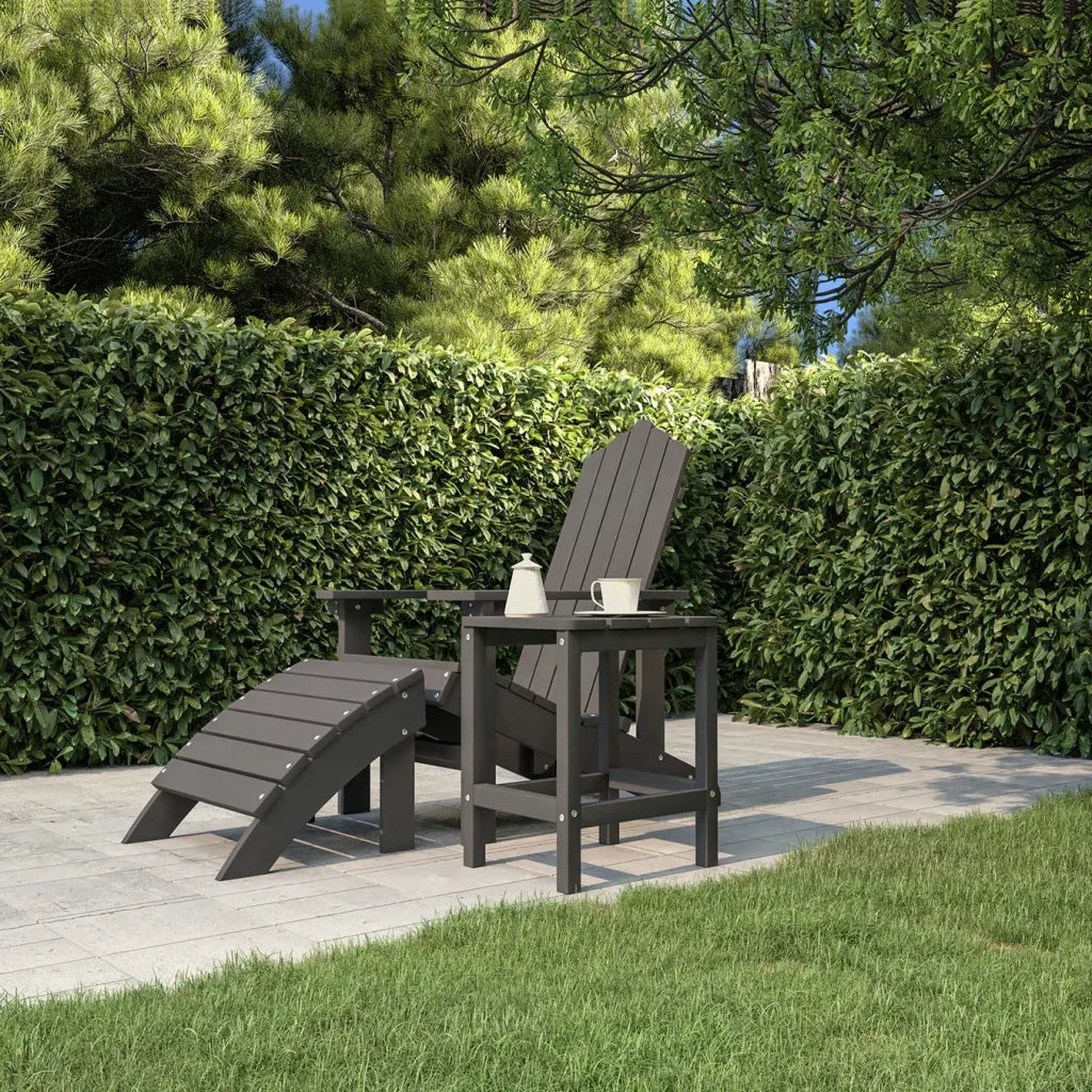 Tavolo da Giardino Adirondack Antracite 38x38x46 cm HDPE 318642