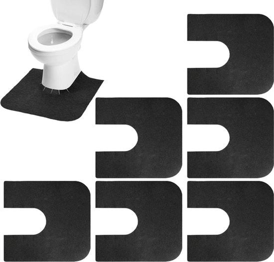 Assorbente e anti-scivolo mattonella U a forma di trainingsmat per la toilet training - Mattonelle per bagno riutilizzabili arrotondate.
