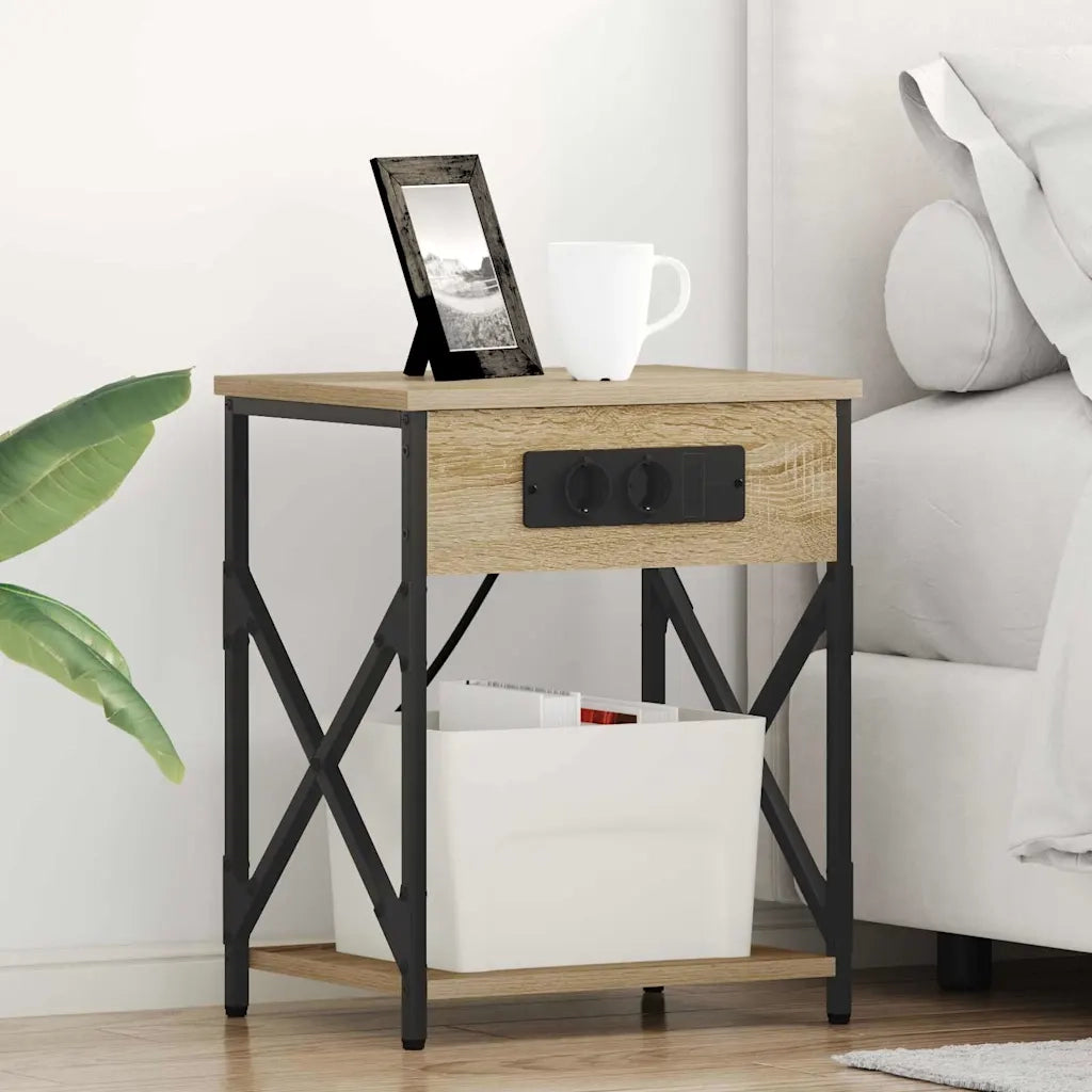 Set di 2 Comodini | Armadio da Notte | Mobiletto da notte Rovere Sonoma 41 x 31 x 51 cm