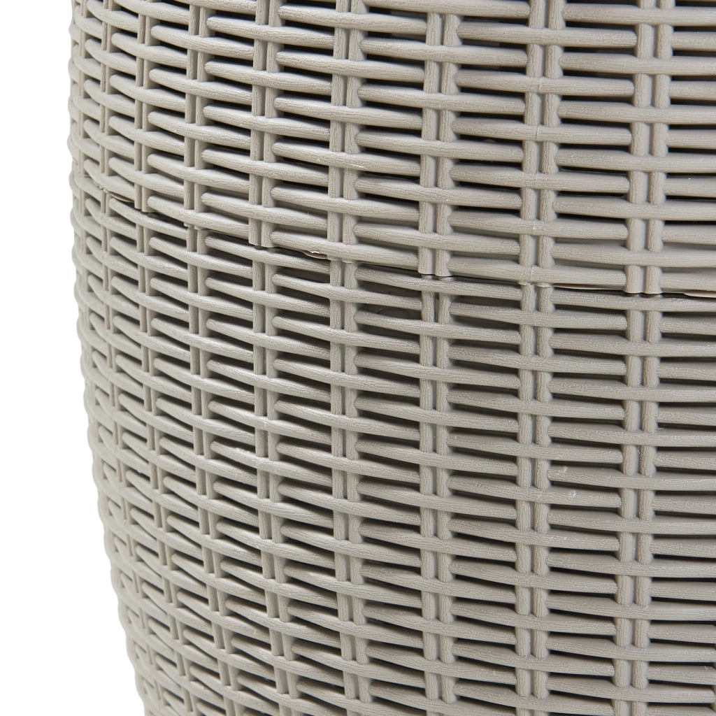 Sgabello da giardino con refrigeratore 44 x 40 cm marrone chiaro 03_0011102