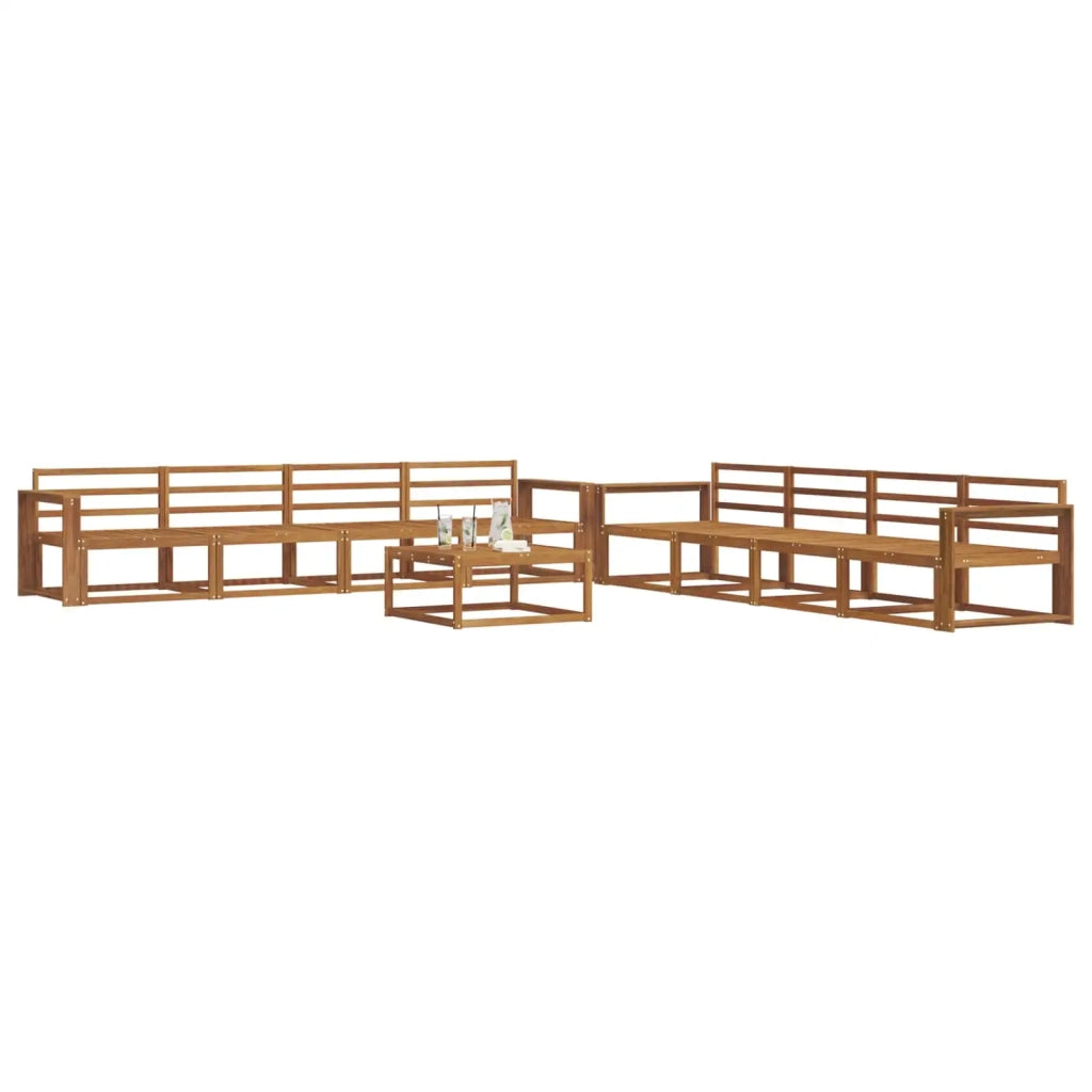 Set di divani da esterno 9 pcs Naturale