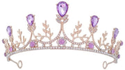Crown Wedding Tiara - Accessori Capelli - Strass - Viola - 15,00 x 15,00 x 6,00 cm