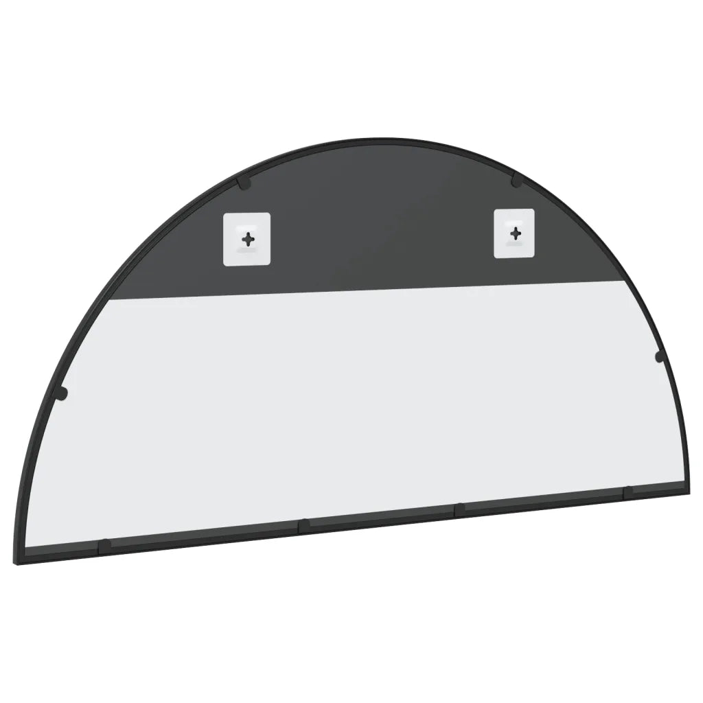 Specchio da Parete Nero 100x50 cm Arco in Ferro 358652