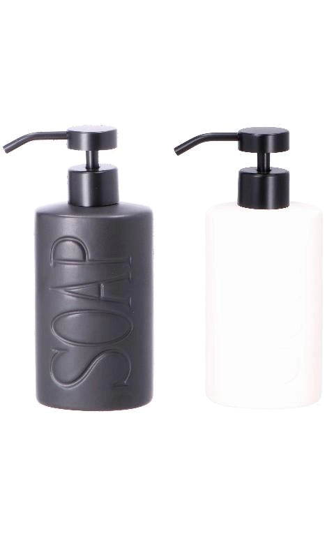 1 Pezzo Dispenser Sapone Portasapone in Ceramica Scritta Soap 2 Colori