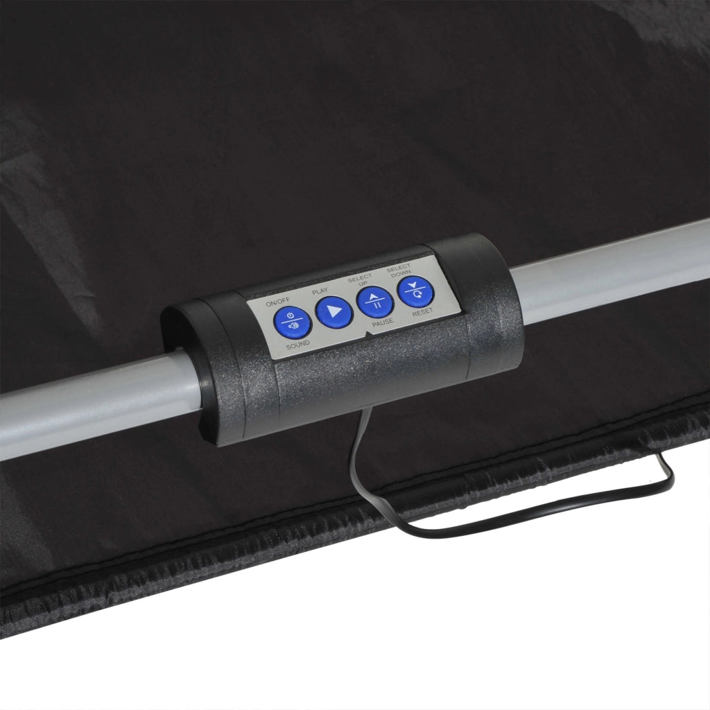 Canestri Basket con Tabellone LED 205x110x205 cm 4 Palloni e 8 Modalità di Gioco Bianco e Nero