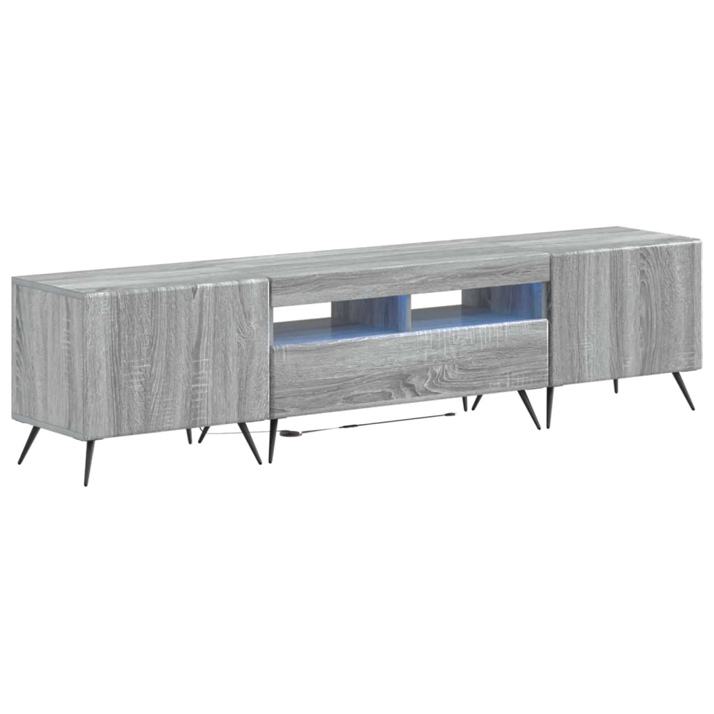 Mobile TV LED a 5 pezzi Sonoma grigio Legno ingegnerizzato 3416929