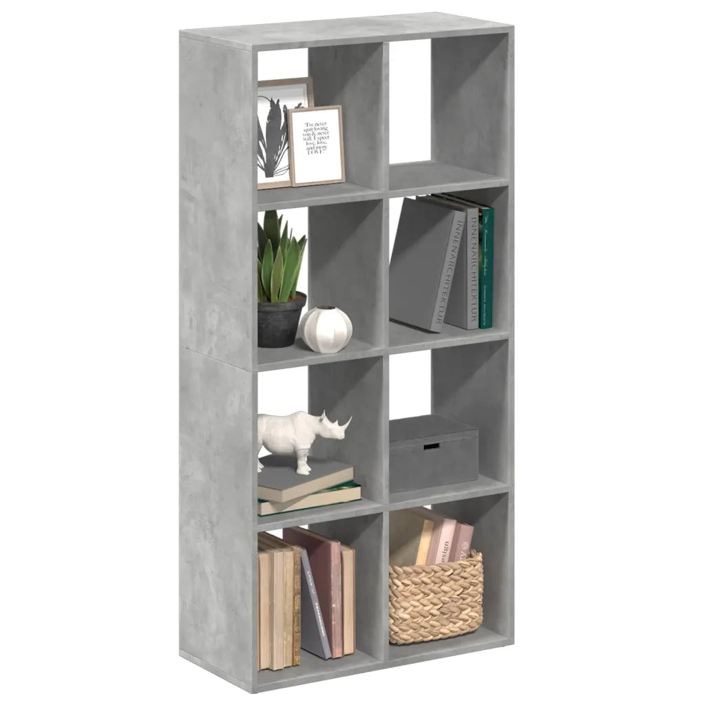 vidaXL Libreria Divisorio Grigio Cemento 69,5x29x137,5cm in Truciolato