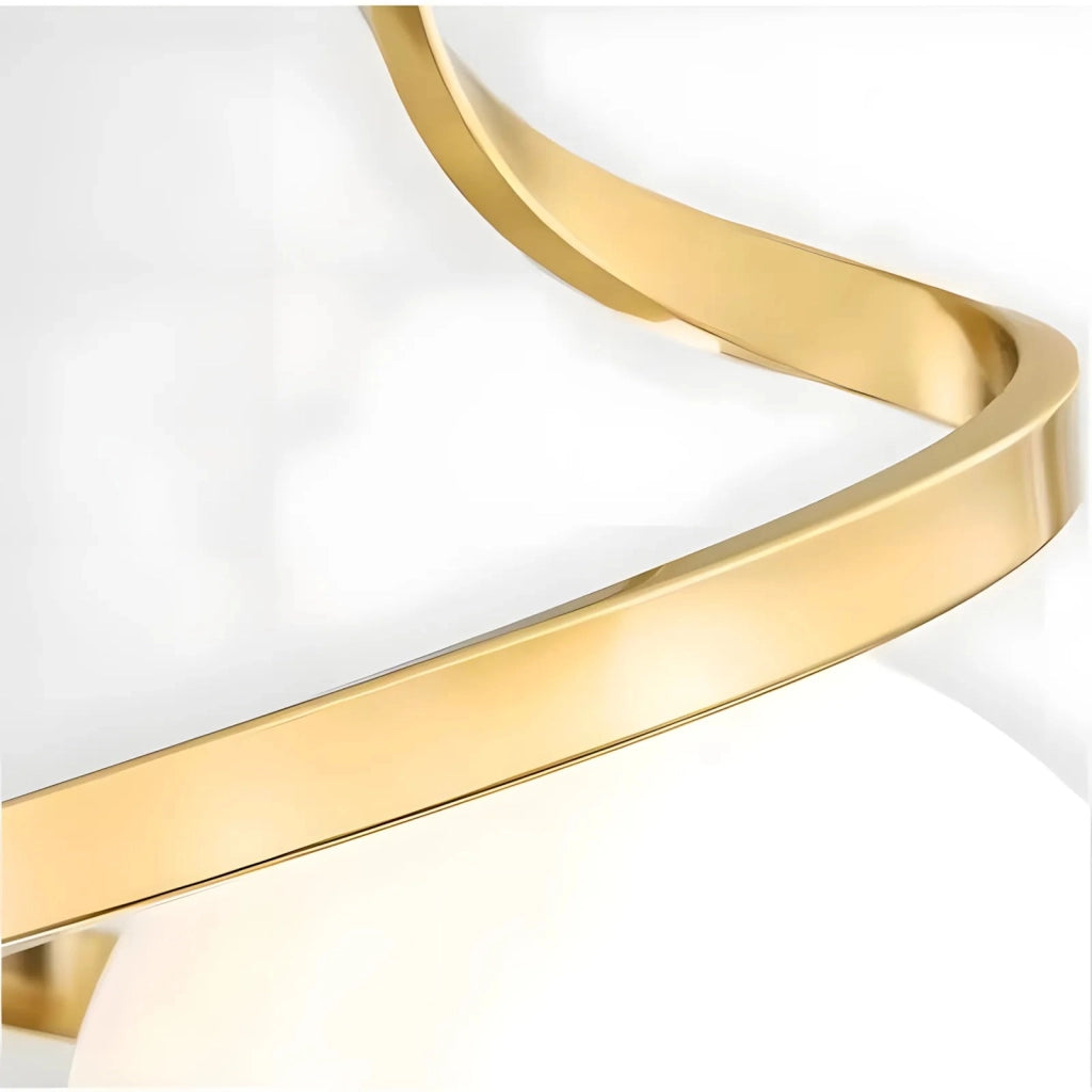 Lampada A Sospensione A Spirale Con Sfera In Vetro APP1733-1CP Oro