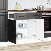 Base da Cucina-Mobile Base da Cucina Lucca Nero in Legno Multistrato 109112