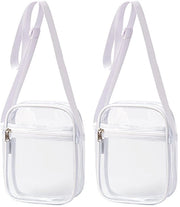 Borsa da Spalla - Transparente - Imbottita Acqua - Cinturino Regolabile - Set a Due - Ideale per Concerti/Festivals - Borsa a Zaino