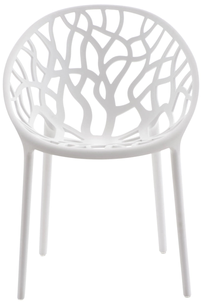 Set 4 sedie da giardino HOPE bianco