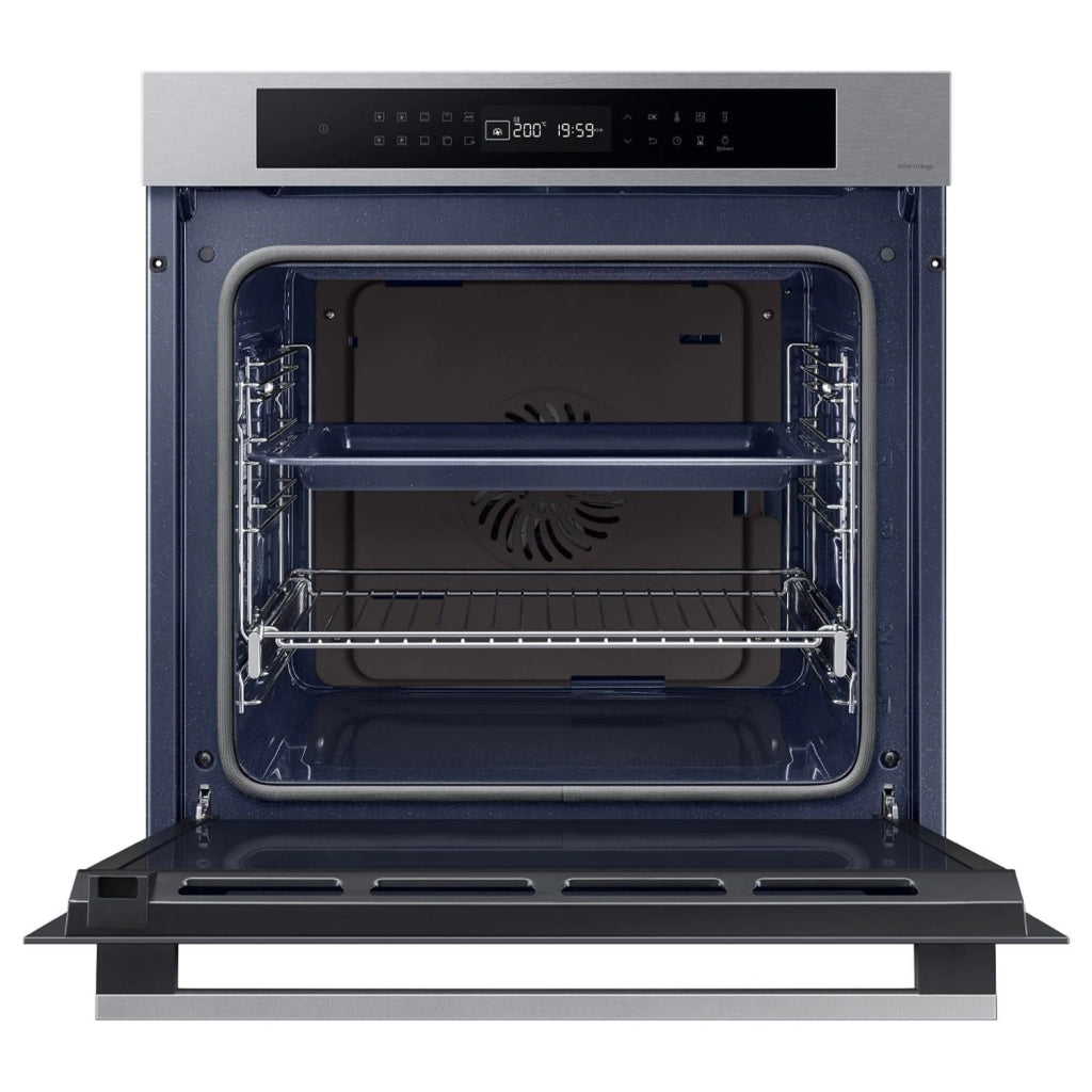 Samsung NV7B4040VBS Forno Elettrico Multifunzione da incasso a Vapore Capacita' 76 Litri Classe Energetica A 20 Programmi Wi-Fi Vocale Assistente 59,5 cm Nero-Acciaio Inossidabile