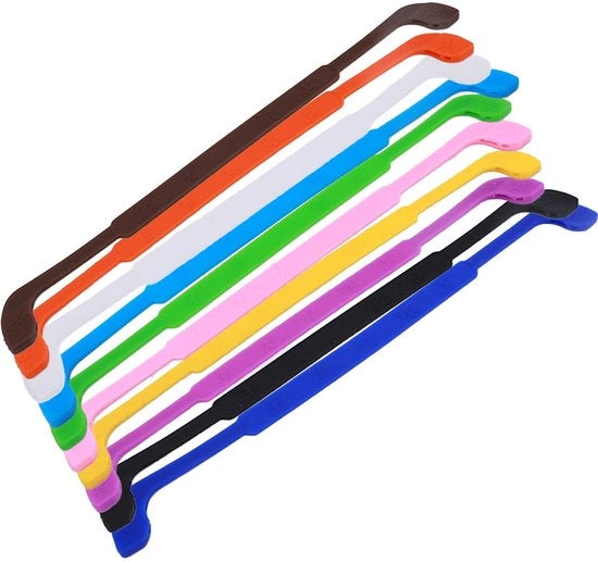 Cinturini per occhiali 10 pezzi - Cinture per occhiali regolabili - Supporti per occhiali antiscivolo - Cinture per occhiali sportive - Cinture per occhiali da sole per bambini - Materiale in silicone resistente - Cinture per occhiali