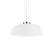 Lampada A Sospensione 1 Luce Aria In Vetro Soffiato Bianco
