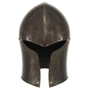 Elmo da Cavaliere Medievale Antico LARP in Acciaio Argento CFW4980775