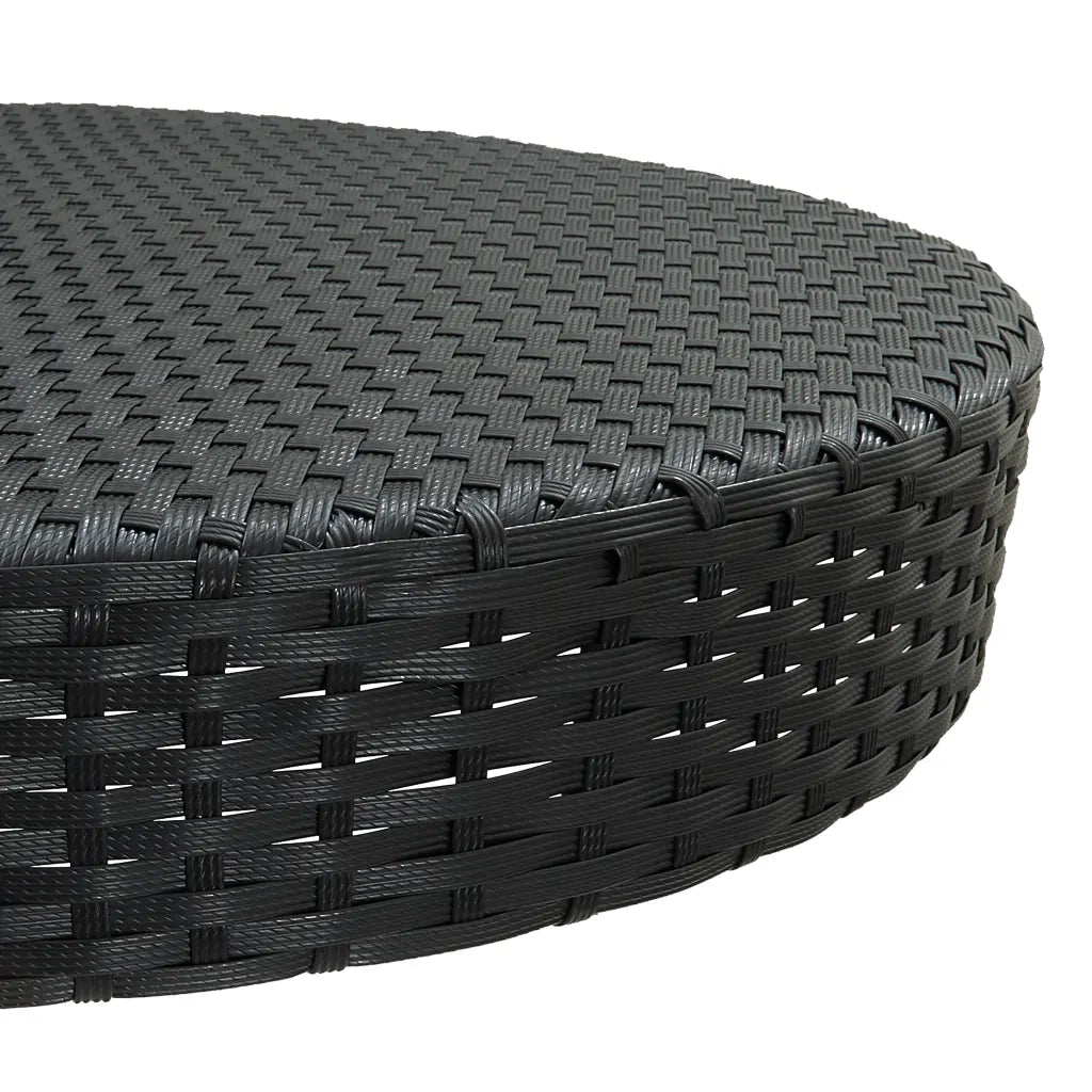 Set Bar da Giardino 5 pz con Cuscini in Polyrattan Nero 3261444
