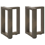 Gambe per Tavolino da CaffÃ¨ a Forma di T 2 pz Nere 28x25x(42-43) cm Acciaio