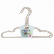 Trade Shop - Set 5 Pz Grucce Stampelle Appendiabito In Metallo Bianco Vestiti Pantaloni 87693 -