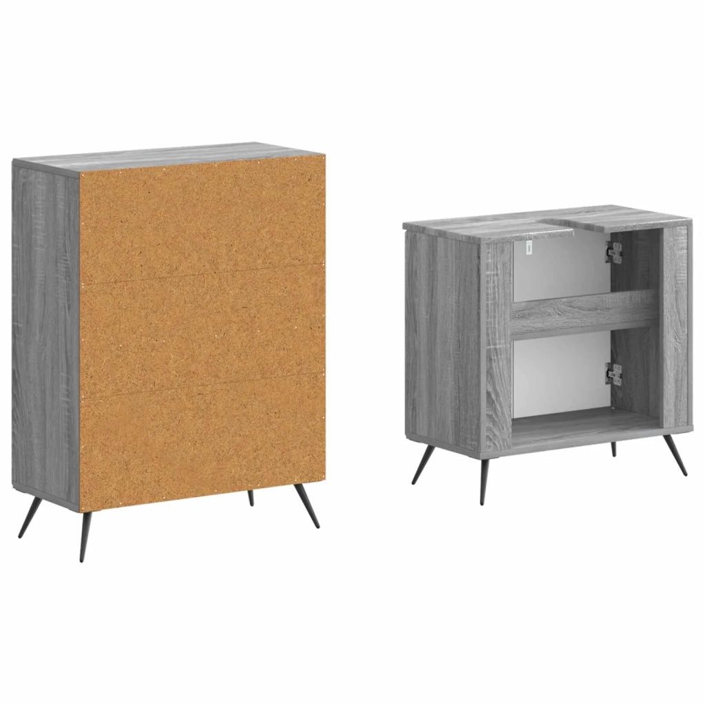 Set di Armadi da Bagno da 2 Pezzi BREDA Sonoma grigio 3417645
