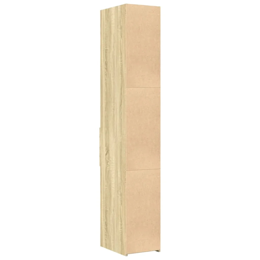 Buffet credenza cassettiera armadio mobile contenitore organizer cucina soggiorno salotto rovere Sonoma alto 30 x 42,5 x 185 cm legno ingegnerizzato marrone 02_0033939