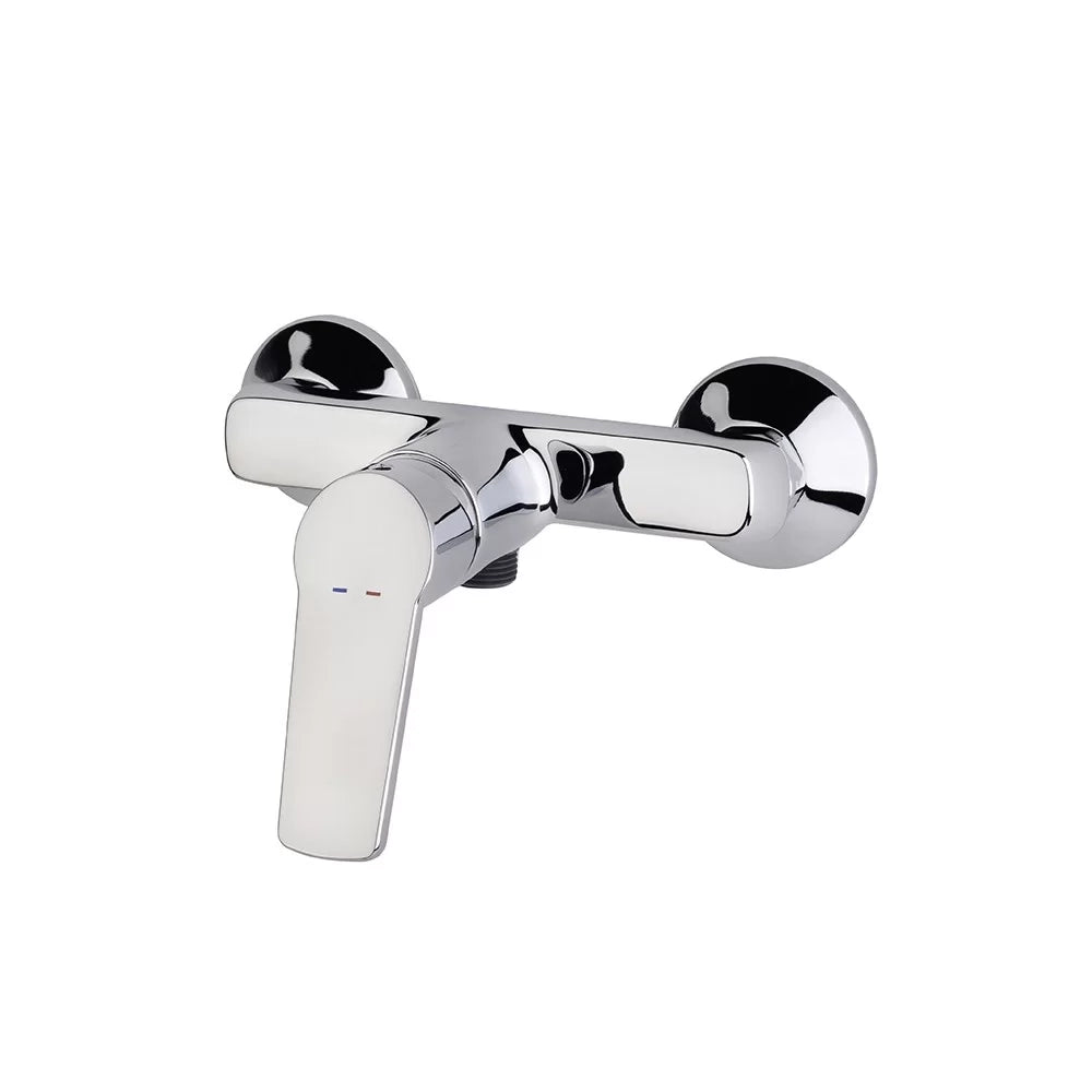 Miscelatore esterno doccia cromato con leva in metallo - Serie Fluid