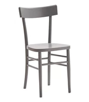 Set 2 sedie shabby in legno laccato grigio seduta legno