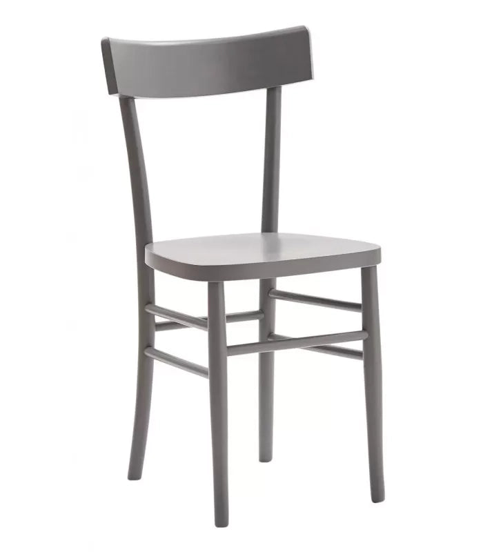 Set 2 sedie shabby in legno laccato grigio seduta legno