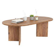 Tavolino da salotto Elain, Tavolo basso da caffè, Portariviste per divano, Ripiano da soggiorno, 119x60 h40 cm, Pino